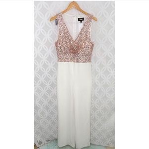 Alexia Admor Molly sequin wide leg jumpsuit gold